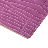 Passport Wallet - Alligator - Orchid/Latte