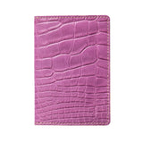 Passport Wallet - Alligator - Orchid/Latte
