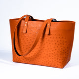 Ostrich Tote Bag - Tangerine