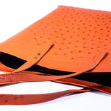 Ostrich Tote Bag - Tangerine