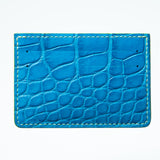 Alligator Cardholder - Capri/Lime