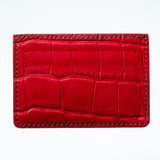 Alligator Cardholder - Scarlet/Basil