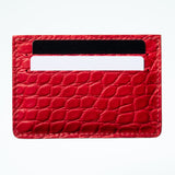 Alligator Cardholder - Scarlet/Flamingo
