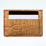 Alligator Cardholder - Dune/Amethyst