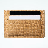 Alligator Cardholder - Dune/Ecru