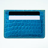 Alligator Cardholder - Capri/Lime