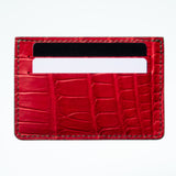 Alligator Cardholder - Scarlet/Basil
