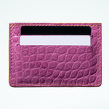 Alligator Cardholder - Orchid/Marigold