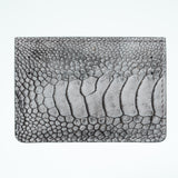Ostrich Cardholder - Dolomite/Grey