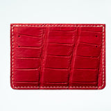 Alligator Cardholder - Scarlet/Ecru
