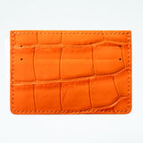 Alligator Cardholder - Saffron/Orange