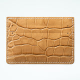 Alligator Cardholder - Dune/Ecru