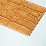 Alligator Cardholder - Dune/Ecru