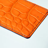Alligator Cardholder - Saffron/Blue Jay