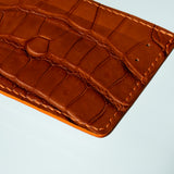 Alligator Cardholder - Sienna/Orange
