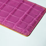 Alligator Cardholder - Orchid/Marigold