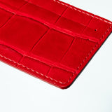 Alligator Cardholder - Scarlet/Flamingo