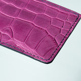 Alligator Cardholder - Orchid/Blue Jay