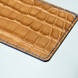 Alligator Cardholder - Dune/Cobalt