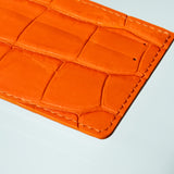 Alligator Cardholder - Saffron/Orange
