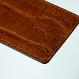 Alligator Cardholder - Chestnut/Chocolate