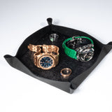 Valet Tray - Graphite Ostrich/Ink Suede