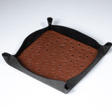 Valet Tray - Syrup Ostrich/Ink Suede