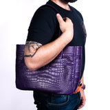 Alligator Signature Tote Bag - Nightshade