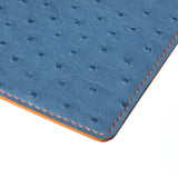 Passport Wallet - Ostrich - Steel/Orange