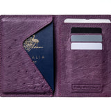 Passport Wallet - Ostrich - Plum/Magenta