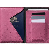 Passport Wallet - Ostrich - Ruby Dusk/Rouge