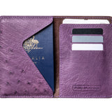 Passport Wallet - Ostrich - Plum/Ultra Violet
