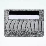 Ostrich Cardholder - Dolomite/Grey