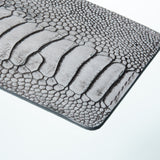 Ostrich Cardholder - Dolomite/Grey