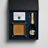 Valet Tray gift box - Navy suede lining